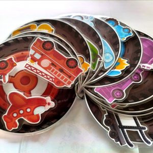 Jeu éducatif Multicolore Transport avec cartes colorées, véhicules à associer et plateau d'activité pour enfants dès 3 ans