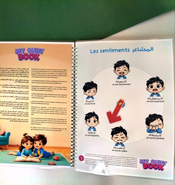 Activité éducative sur les émotions pour enfant, avec visages exprimant différents sentiments à manipuler pour développer l’intelligence émotionnelle